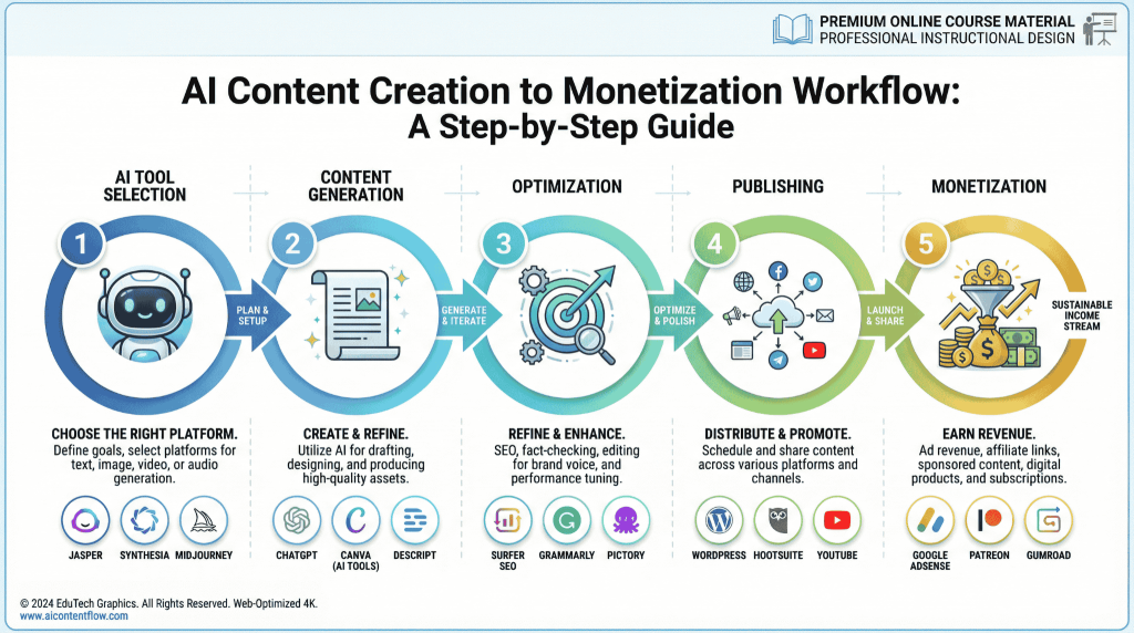 AI Content Monetization Workflow Diagram