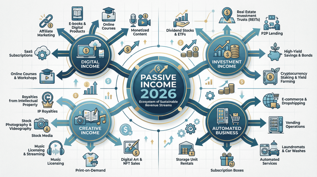 Passive Income Streams Overview Infographic